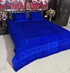 Royal Blue Velvet Quilt King Blanket Comforter Queen Bedding Set. Fixed Price $75.00.