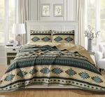 Chezmoi Collection 3-PIECE Southwestern Geometric Tribal Quilt Set Multicol.... Fixed Price $64.59.