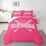 Homewish Softball Comforter Set,sports Gaming Bedding Kids Girls Women,a. Fixed Price $56.49.