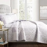 King 3PC Monique Quilt & Sham Set Lavender - Lush Cor. Fixed Price $27.99.
