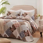 Full/queen Size Quilt Set 3 Pieces Lightweight Reversible BEDSPREAD-90''X98'' So. Fixed Price $67.99.