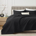 Exq Home Quilt Set Full Queen Size Black 3 Piece,lightweight Soft Coverlet Moder. Fixed Price $50.11.