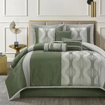 Lanco 7 Piece California King Comforter Set Green. Fixed Price $206.99.