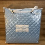 Ann Gish The Art Of Home Queen Coverlet 3 Euro Sham Double Diamond Sky Blue Bnip. Fixed Price $300.00.