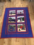Vintage Ll Bean Bear Quilt 80 X 63 - Outdoors Nature Water Canoe Fishing Cute. Fixed Price $99.99.