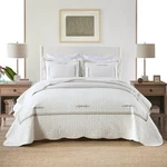 3-PCS 100% White Cotton Oversized Quilt Bedspread Set. Fixed Price $89.99.