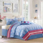 Echo Woodblock Paisley Coverlet, Full/queen, King Multicolor EO13-621. Fixed Price $65.00.