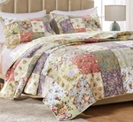 Blooming Garden Full Queen King Quilt Set : Cotton Vintage Floral Paisley. Fixed Price $139.45.