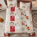 Reversible Christmas Quilt Set Bedspread Buffalo Plaid Coverlet. Fixed Price $39.99.