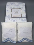 Pottery Barn- Tea Time Bow- Sheet Set + 2 Shams- Twin/twin Xl Blue. Fixed Price $90.00.