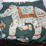 Homestead Batik Elephant Tapestry Twin Bedspread 100% Cotton 72" By 96" Boho. Fixed Price $36.00.