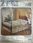 Bucilla Stamped Cross Stitch Regency 80"X99" Double Bedspread Quilt 3376. Fixed Price $69.00.