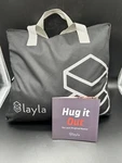Layla Weighted Blanket 300 Thread Count 15 Lb Top Layer Black Gray 48X72" Euc. Fixed Price $77.00.
