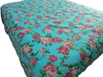 Betsey Johnson Bouquet Day Rose Floral Queen Comforter Small Spot Reversable Guc. Fixed Price $129.59.