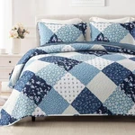 Reversible Boho Quilts Twin Size, Blue (68"X88") Patchwork. Fixed Price $40.66.