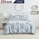 100 Cotton Twin Quilt Set W/ Standard Shams Easy Care Farmhouse Bedding New. Fixed Price $73.72.