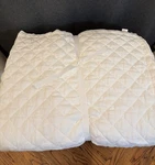 Pottery Barn Belgian Flax Linen Diamond King Cal Quilt, White. Fixed Price $189.00.