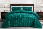 Chezmoi Collection 3-PIECE Double Square Stitched Distressed Velvet Quilt Set. Fixed Price $77.99.