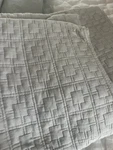 Hotel Collection King Sateen Quilt Coverlet Cotton Silver Light Grey. Fixed Price $15.95.