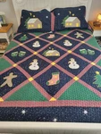 Cozy Line Home Fashions Holiday Christmas 3-PIECE King Patchwork Quilt Beddin.... Fixed Price $45.00.