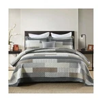 Finlonte King Size 100% Cotton Quilts Grey Black Brown Quilte.... Fixed Price $143.80.