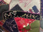1898 Signed Crazy Quilt Bedspread Embroidered 80 X 74 Inches Antique/victorian. Fixed Price $299.00.