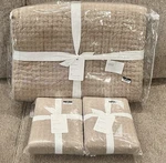 New Pottery Barn Pick-stitch Handcrafted Full/queen Quilt, Standard Shams Bronze. Fixed Price $259.95.