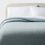 King Matelasse Gauze Quilt Light Blue - Threshold. Fixed Price $33.99.