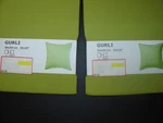 Lot Of New Ikea Gurli 20" X Cotton Throw Pillow Covers Lime Green Wow Nice. Fixed Price $12.99.