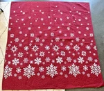 Plow And Hearth Embroidered Snowflake Quilt Throw Full Queen Cotton Holiday. Fixed Price $59.95.
