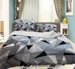 3D Triangle Geometry Graphic Quilt Cover Bedding Sets Pillowcases Queen. Fixed Price $72.57.