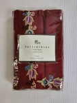 Pottery Barn Fiesta Euro Sham Maroon Embroidered Linen Cotton Blend Pillow. Fixed Price $16.99.