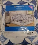 King Size Quilt Blue Essential Home Kmart Paisley Polka Dot Stripes Comforter.. Fixed Price $37.05.