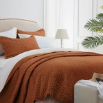 Sunstyle Home King Quilt With 2 Pillow Shams 106X96 Reversible Bedding Set Brunt. Fixed Price $92.22.