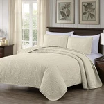 Chezmoi Collection Austin 3-PIECE Oversized Bedspread Coverlet Set (queen, Iv.... Fixed Price $64.59.