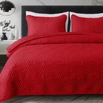 Whale Flotilla Soft King Size Quilt Set For All Seasons, 3-PIECE Ultrasonic Geom. Fixed Price $49.23.