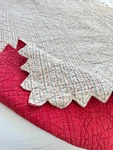 1890 74X68 Antique French Boutis Pique Quilt Reversible Provence Beddin. Fixed Price $995.00.