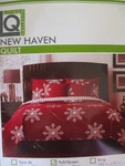 Nwt Living Quarters New Haven Red Snowflake Quilt Full/queen 90X90. Fixed Price $39.99.