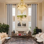 Extra Long Linen Curtains 120 Inch Length Panels Thick Faux Blended W.... Fixed Price $100.70.
