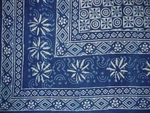 Dabu Indian Tapestry Cotton Bedspread 108" X Queen-king Blue. Fixed Price $55.99.