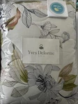 Yves Delorme Queen Belle Du Nuit Quilted Coverlet White Floral New 98X98 France. Fixed Price $379.99.