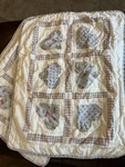 Vtg Hedaya Home Fashions Country Cottage Floral Heart Pillow Cover Shams Set 2. Fixed Price $15.00.