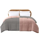 Modern Threads Down Alternative Reversible Comforter Charcoal Gray/blush Queen. Fixed Price $45.47.