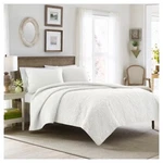 Laura Ashley Quilt Set 3-PCS 2 Shams Cotton Classic White Floral Full/queen New. Fixed Price $63.99.