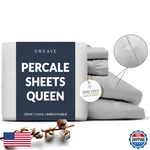 Sweave 100 Cotton Percale Sheets Queen Size - Cool Crisp Hotel Feeling. Fixed Price $92.98.