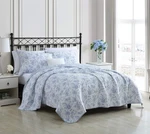 Laura Ashley King Bedding Set Walled Garden Blue Elegant Quilt & Shams 80 Cotton. Fixed Price $146.90.