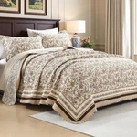 King Size Set 3 Piece, 100% Cotton Quilt, Farmhouse Botanical Bird Print. Fixed Price $211.35.