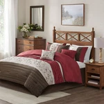 Serene Red Pieced King 7-PIECE Comforter Set. Fixed Price $173.50.