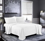 Bed Queen Set 4-PIECE, White Hotel Luxury 1800 Brushed Microf. Fixed Price $42.99.