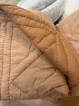 West Elm European Linen Bias Box Stitch Comforter Terracotta Melange Twin Sample. Fixed Price $139.99.